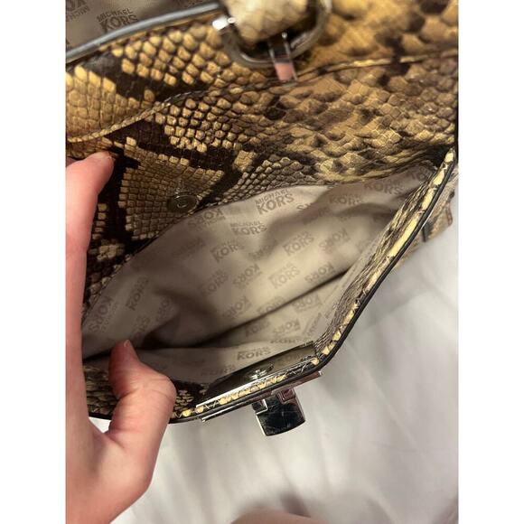 Michael Kors Python Jet Set Crossbody Removable Strap Bag GS - Picture 9 of 9